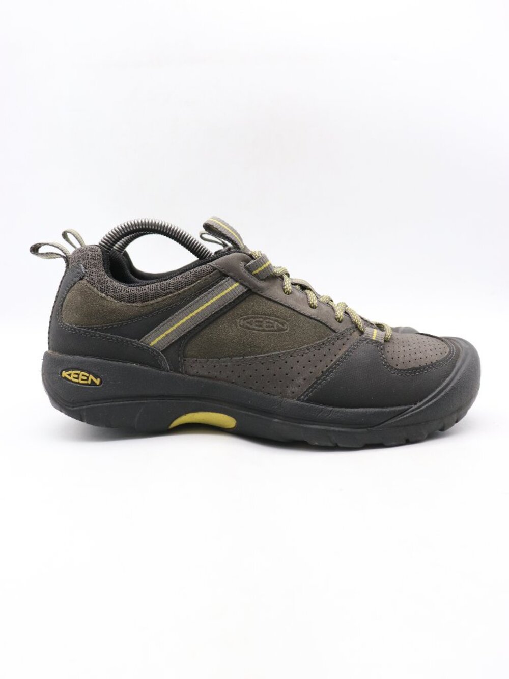 KEEN Montford Men's Size 8.5 Magnet Gray Black Leather Hiking Shoes Sneakers